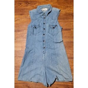 Vintage California Gold‎ Rush Denim Romper Playsuit Y2K L